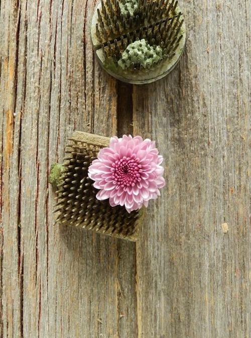 Button  Lavender Pompons